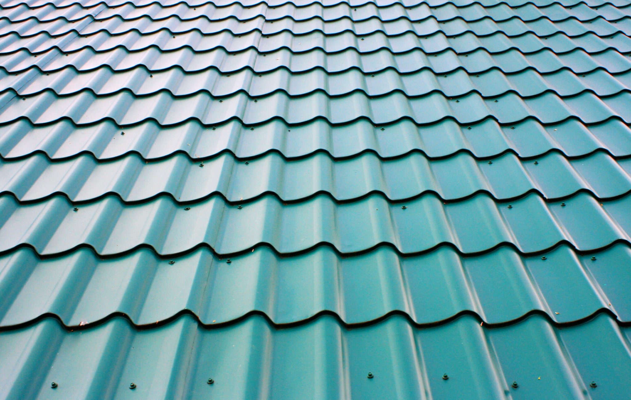 green tiles roof background